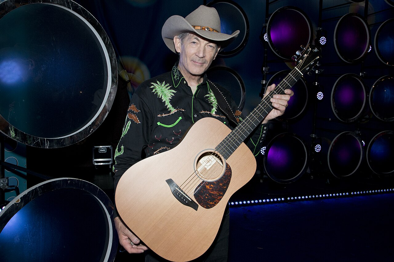 Portrait of country singer Doug Seegers at a Swedish concert appearance