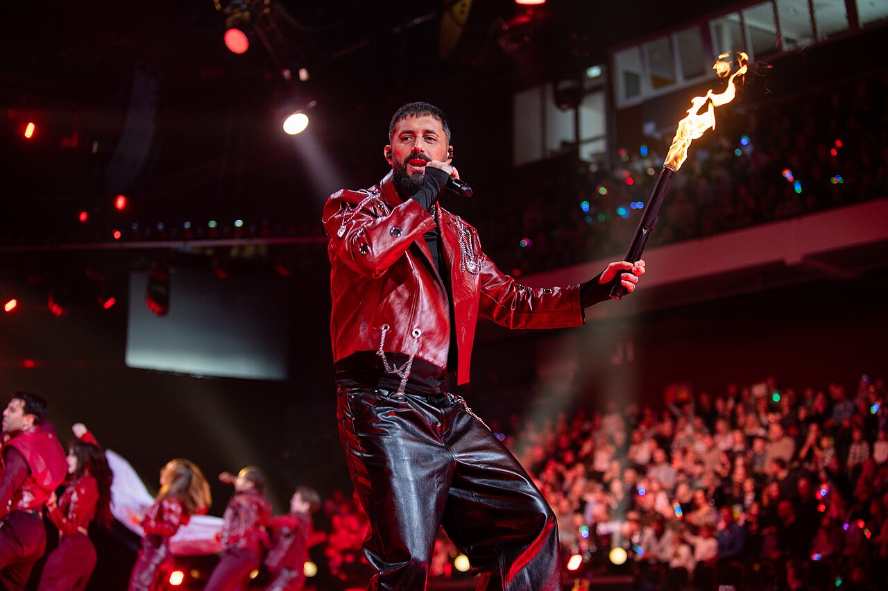Melodifestivalen stage rehearsal
