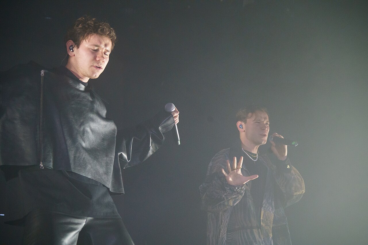 Marcus & Martinus on stage during Eurovision 2024 rehearsals